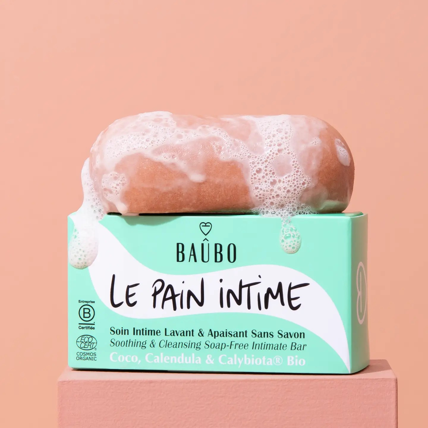 Baubo le pain intime is a soothing and cleansing soap-free intimate bar.