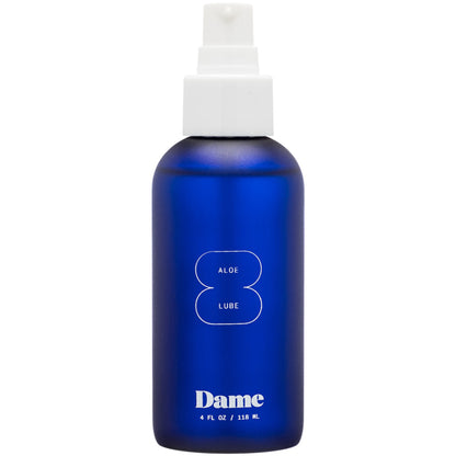 Dame aloe lube is an organic water-based lubricant made from natural plant extracts and formulated to match vaginal pH.