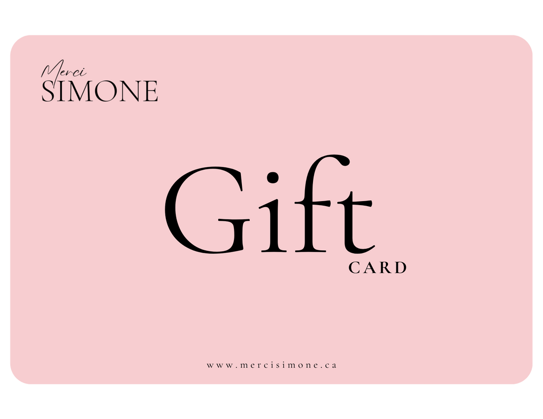 Merci Simone English gift card front