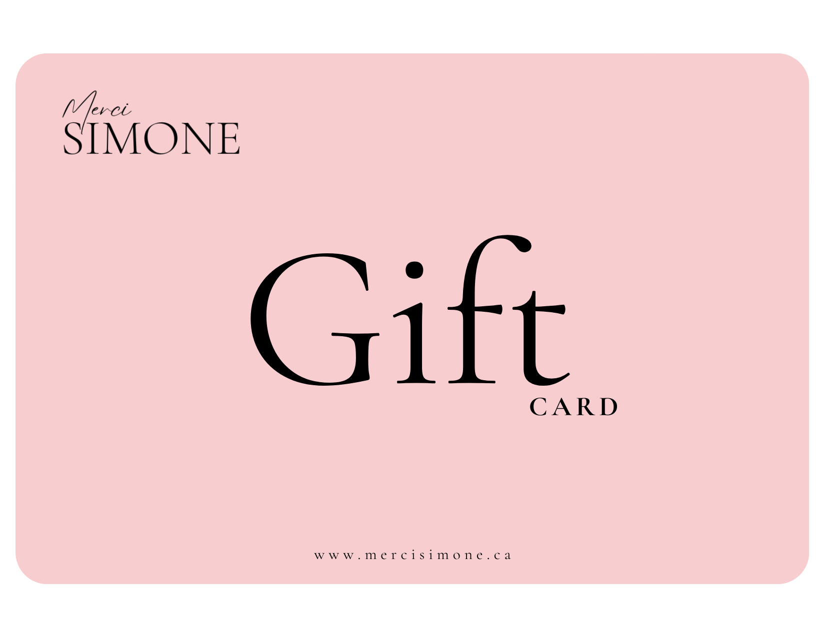 Merci Simone English gift card front